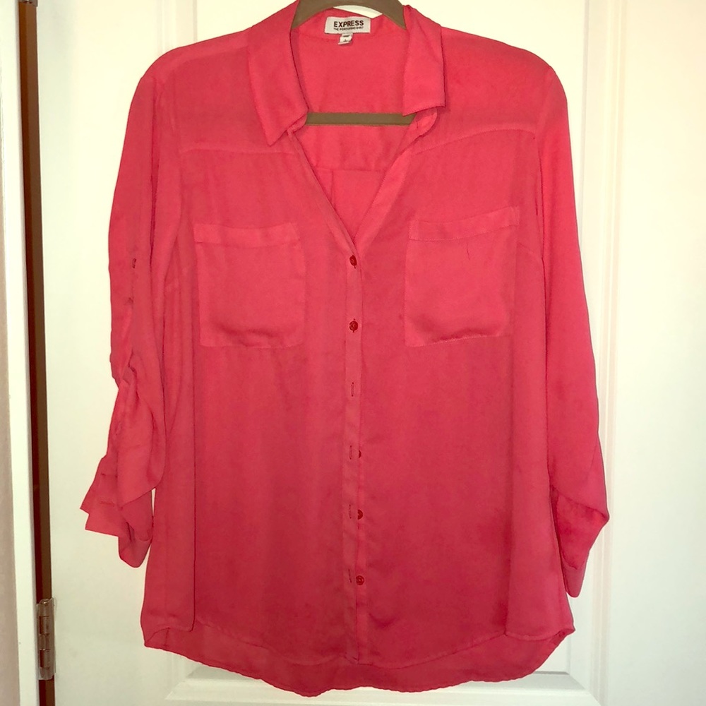 Express Portofino dress shirt, pink, size L